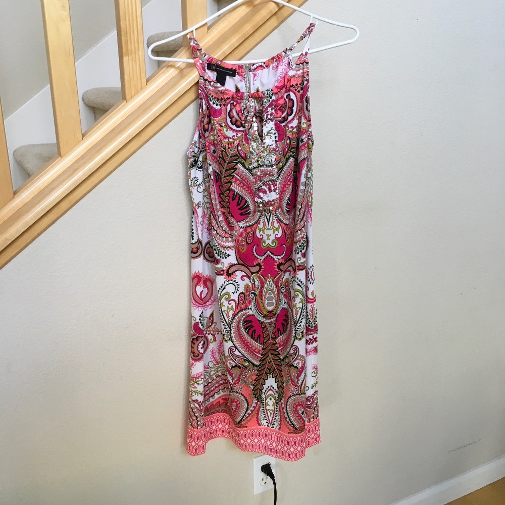 Pink and white INC dress
